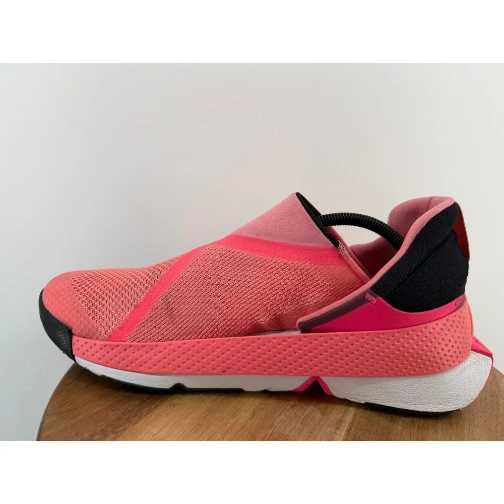 Nike Go FlyEase Sunrise Pink Black Mens Hands Free Sneakers DZ4860-600 Size 11